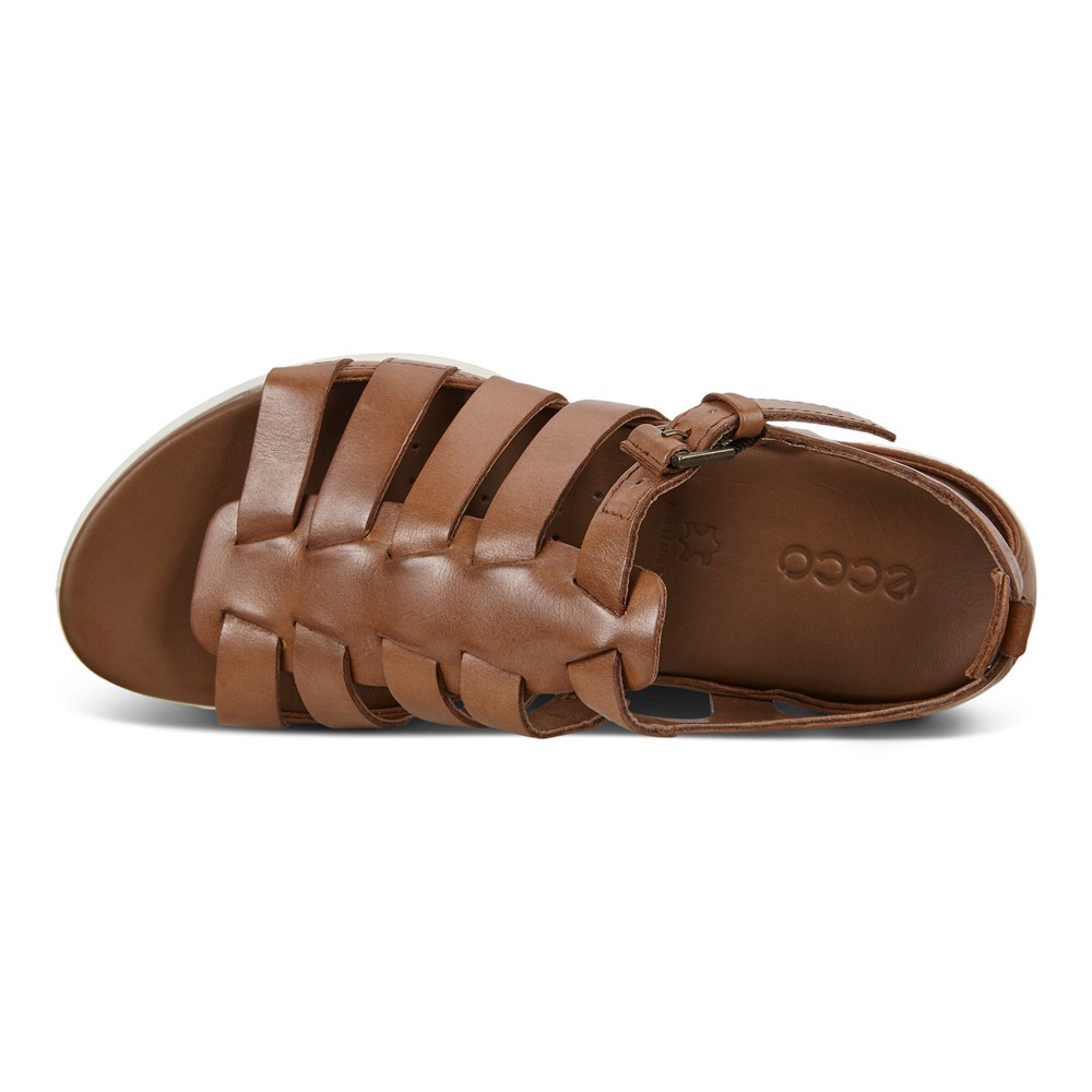 ECCO Womens Sandals Brown - Flash Flat - NPO-980514